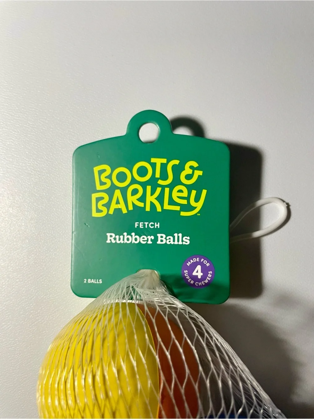 Boots & Barkley Tri-Color Fetch Balls - Yellow, Blue, Red 2 Pack NWT Durable 4/5